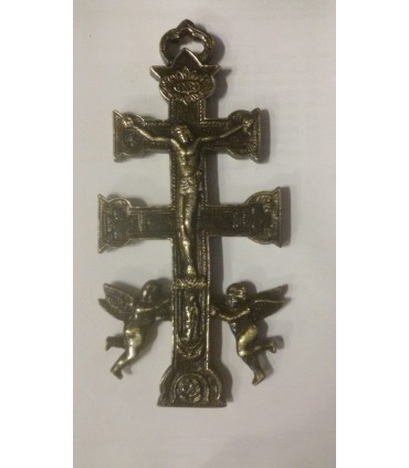 CRUZ CARAVACA 16 CM BRONCE